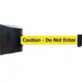 Tensabarrier Retractable Belt Barrier, Yellow Belt With Black Writing, Caution - Do Not Enter
