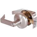 Lever Lockset, Mechanical, Standard Duty, Lock is Keyless, Satin Nickel, 2 3/4" Backset