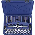 Tap and Die Set, Number of Pieces 40, Die Shape Hex, Tap Type Straight Flute