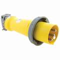 Hubbell Wiring Device-Kellems 60 Amp, 1-Phase Zytel 801 Nylon Watertight Pin and Sleeve Plug, Yellow