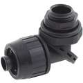 Hubbell Wiring Device-Kellems Nylon Insulated Connector, Connector Type: 90&deg;, Conduit Size: 3/4"