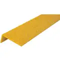 Concrete Saver Yellow, Fiberglass Anti-Slip Stair Nosing, Installation Method: Adhesive or Fasteners, Square Edge T