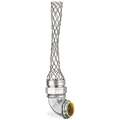 Liquid Tight Conduit Grip, Steel Fitting and Stainless Steel Mesh, Conduit Size: 1/2"