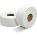 Ability One Toilet Paper Roll: 2 Ply, Continuous Sheets, 1,000 ft Roll Lg, 9 in Roll Dia., 12 PK