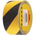 Condor Striped Black/Yellow Anti-Slip Tape, 3" x 60.0 ft., 60 Grit Aluminum Oxide, Acrylic Adhesive, 1 EA