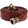 50 ft. Red Water Discharge Hose, 2" Fitting Size, 150 psi
