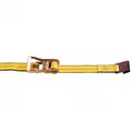 Tie Down Strap, 27 ft.L x 2"W, 3335 lb. Load Limit, Adjustment: Ratchet