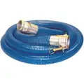 20 ft. Clear and Blue Water Suction Hose, 2" Fitting Size, 90 psi