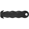 Klever Kutter Safety Cutter: 4 5/8 in Overall L, Contoured Handle, Textured, Steel, Black, 10 PK