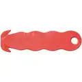 Klever Kutter Safety Cutter: 4 5/8 in Overall L, Contoured Handle, Textured, Steel, Red, 10 PK
