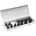 General Gasket Punch Set: 5 in Overall Lg, 25 mm Punch Taper Lg, 10 Pieces, Canvas/Leather/Paper, Case, SAE