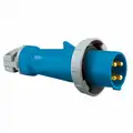 Hubbell Wiring Device-Kellems 100 Amp, 3-Phase Zytel 801 Nylon Watertight Pin and Sleeve Plug, Blue