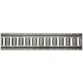 12 ga. Series E Track - Galvanized: Steel, Bolt-On Mounting, 120 in Lg, 4 7/8 in Wd