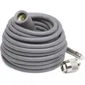 Coax Cable, RG8X Cable Type, 18 ft Cable Length, Gray, PVC Jacket Material