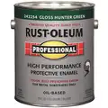 Rust-Oleum Interior/Exterior Paint: For Metal/Steel, Hunter Green, 1 gal Size, Oil, Less Than 100g/L, Gloss