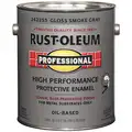 Rust-Oleum Interior/Exterior Paint: For Metal/Steel, Smoke Gray, 1 gal Size, Oil, Less Than 100g/L, Gloss
