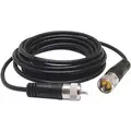 Coax Cable, RG-58A/U Cable Type, 9 ft Cable Length, Black, PVC Jacket Material