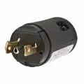 Hubbell Wiring Device-Kellems Midget Locking Plug, 120/240V AC Voltage, 15 A Amps, NEMA Configuration: ML-3P, Number of Wires: 3