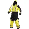 Occunomix Rain Coverall, ANSI Class: Class 3, Type R, L, Black/Yellow, High Visibility: Yes