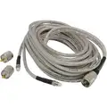 Coax Cable: 18 ft Cable Lg, Vinyl Jacket, Clear Jacket, FME Input, FME Output