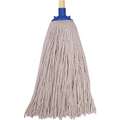Cotton String Wet Mop Head and Handle, Screw On, Beige, 48" Handle Length