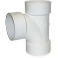PVC Sanitary Tee, Hub, 4" Pipe Size - Pipe Fitting