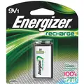 Energizer 9V Pre-Charged Rechargeable Battery, Recharge, Nickel-Metal Hydride, PK1