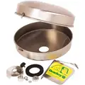 Bradley Retrofit Dust Cover w/Bowl: S45-2396, Classic, Bowl and Bowl Cover, Stainless Steel, Silver
