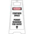 A-Frame, Sign Header Danger, Confined Space Permit Required For Entry, Number of Printed Sides 2