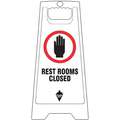 A-Frame, Sign Header Restroom, Rest Rooms Closed, Number of Printed Sides 2, Plastic