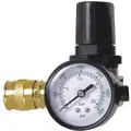 Compressed Air Regulator: 1/4 in, NPT, 45 cfm, 1 Air Inlet(s), 1 Air Outlet(s), 4 in Overall Dp