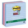 Post-It Sticky Notes: Assorted Pastel, Super Sticky, 90 Sheets per Pad, 6 Pads per Pack, 6 PK