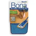 Bona Mop Pad: Microfiber, 15 1/2 in Frame Wd, Blue, Quick Change Connection, Launderable, No Handle