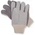 Condor Cowhide Leather Work Gloves, Knit Wrist Cuff, Gray, Size: XL, Left and Right Hand