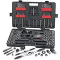 114-Piece Carbon Steel Tap and Die Set with #4 to 3/4", M3 to M18 Size Range