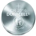Duracell Lithium/Manganese Dioxide (LiMnO2) Coin Cell Battery, 3 V, Battery Size CR2016
