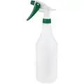 White/Green HDPE Trigger Spray Bottle, 32 oz., 3 PK