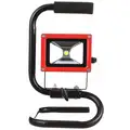 Ability One LED Floor Stand Temporary Job Site Light, Black/Red, 600 Lumens
