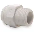 Male Adapter: Polypropylene, Push-to-Connect x MNPTF, For 3/8 in Tube OD, 3/8 in Pipe Size, 10 PK