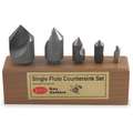 Countersink Set, 60 Countersink Angle, Number of Pieces 5, High Speed Steel, Bright (Uncoated)