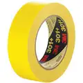 3M Paper Masking Tape, Rubber Tape Adhesive, 6.30 mil Thick, 36mm X 55m, Yellow, 1 EA