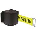 Lavi Warehouse Adjustable Quick Mount Retractable Belt Barrier, Yellow, Caution - Do Not Enter