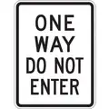Lyle Diamond Grade Aluminum One Way Do Not Enter Traffic Sign; 24" H x 18" W