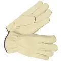 Driver Gloves, L, Pigskin Leather, Unlined, 12 PK