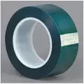 Tapecase Polyester Masking Tape, Silicone Tape Adhesive, 3.30 mil Thick, 2" X 72 yd., Green, 1 EA
