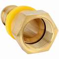 Push-On Hose Fitting, Fitting Material Brass x Brass, Fitting Size 1-1/16" x 3/4 in