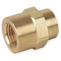 Hex Coupling: Brass, 3/8 in x 3/8 in Fitting Pipe Size, Female NPT x Female NPT, 1 1/8 in Overall Lg