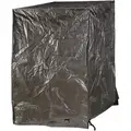 Pallet Cover Tarp: 10.5 mil Thick, Black/Silver, 48 in Wd, 72 in Dp, 48 in Lg