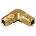 90&deg; Elbow: Brass, 3/8 in x 3/8 in Fitting Pipe Size, Male NPT x Male NPT, 2 7/16 in Overall Lg