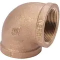 Brass Elbow, 90 Degrees, FNPT, 1-1/4" Pipe Size, 1 EA